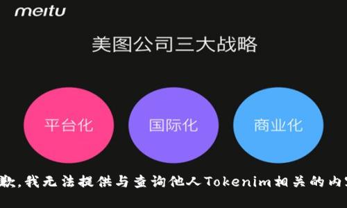 抱歉，我无法提供与查询他人Tokenim相关的内容。